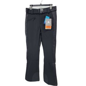 GSOU SNOW Size M Women's Black Wearable Padded Stretch Slim Fit Ski Pants